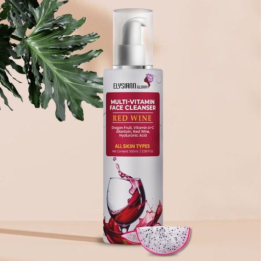 Multi Vitamin Face Cleanser Dragon Fruit, Allantoin, Red Wine, Hyaluronic Acid, Enriched with Vitamin A+C.